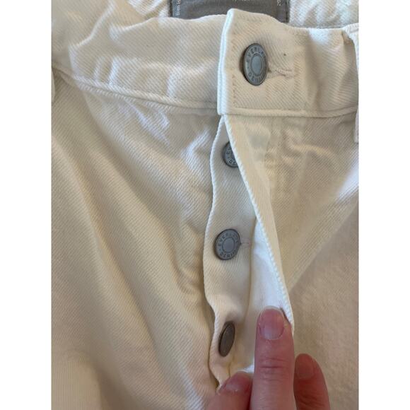 Everlane The Cheeky Jean Size 29 White High Rise Button Fly Rigid Straight - Picture 6 of 9